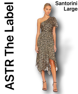 ASTR THE LABEL SANTORINI DRESS BRAND NEW WITH TAGS & SPARKLING GOLD THREAD LARGE